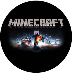 Dekoracyjny opłatek tortowy Minecraft - 20 cm