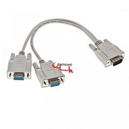 KABEL VGA NA 2 X VGA M-F
