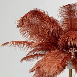 KARE Feather Palm lampa stojąca z piórami, rdza