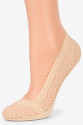 Stopki koronkowe w naturalnym beżowym kolorze Comfort Lace