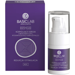 BASICLAB Esteticus Korygujące serum z 0,07% retinalem, fitosfingozyną