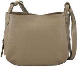 Klasyczna listonoszka skórzana - Beżowa