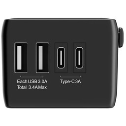 BLITZWOLF Adapter podróżny BW-TA1 4w1 2xUSB-A USB-C PD