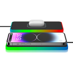 Ładowarka bezprzewodowa NON-SLIP Pad WCP D15 15W RGB