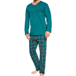 Bawełniana piżama męska Cornette George 122/217 zielona