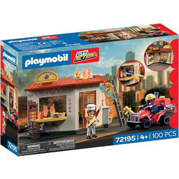 PLAYMOBIL City Action Quad strażacki z kioskiem burgerowym