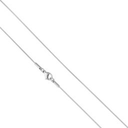 Łańcuszek srebrny splot linka cienka 45 cm stal