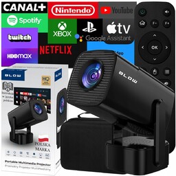 PRZENOŚNY PROJEKTOR RZUTNIK ANDROID SMART TV WIFI FULL