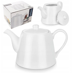 Dzbanek do Kawy Herbaty Porcelanowy Biały Klasyczny Solidny