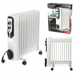 Adler Grzejnik Olejowy 11 żeberek Olejak 2500W Biały