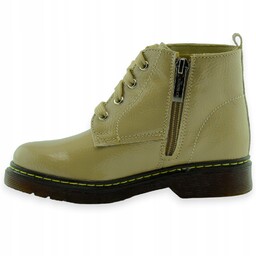 Krótkie glany lakierowane beż Kornecki 4466 r.27