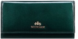 Duży portfel damski ze skóry lakierowanej z logo