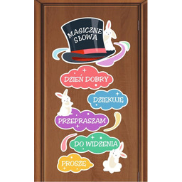 Magiczne słowa- naklejka na ścianę
