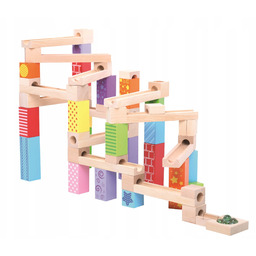 Drewniany kulodrom Bigjigs Toys BJ786 53 elementy