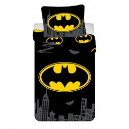 Batman Pościel 140x200 70x90 Czarna Kultowy Symbol Nietoperza