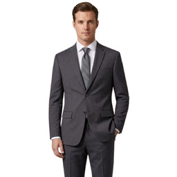 Marynarka męska Calvin Klein Refined Pindot wełniana szara-S