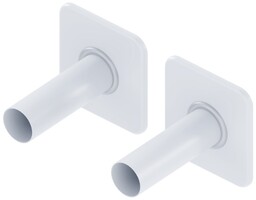 Excellent Caldo zestaw maskujący dwie rozety pojedyncze biały