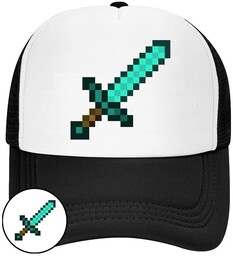 CZAPKA Z DASZKIEM MINECRAFT DLA DZIECI NA LATO