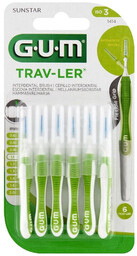 GUM TRAV-LER szczoteczki międzyzębowe 1,1 mm zielone 6