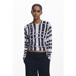 Sweter w paski mikado