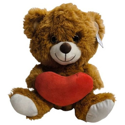 Pluszowy Miś z Sercem Brązowy 28cm  Maskotka