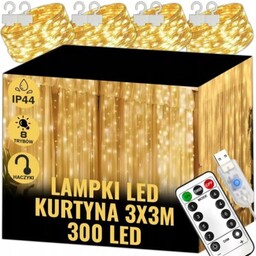 EXTRALINK Kurtyna dekoracyjna EX.95399 300 LED USB 3
