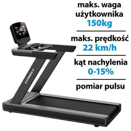 GYMOST Bieżnia elektryczna 6830 HRC 2942W 22km/h