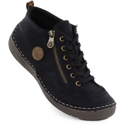 Botki damskie komfortowe czarne Rieker 52514-00