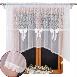 Firana Gotowa Ecru Uszyta W Łuk Markizeta