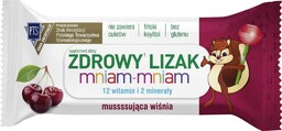 Zdrowy Lizak MNIAM-MNIAM mussssująca wiśnia x1 sztuka