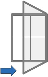 Gablota magnetyczna zewnętrzna, jednoskrzydłowa, 550 x 700 mm