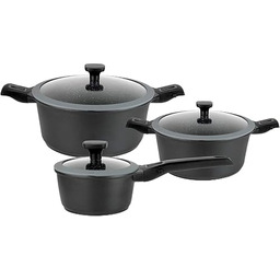 GSW 167772 Easy Click 6-częściowy zestaw garnków, aluminium,