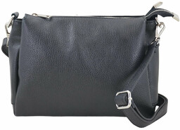 Uniwersalna torebka skórzana listonoszka - Czarna