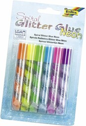 folia 576 - Glitter Glue Spiral Neon