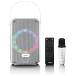 Lenco BTC-060WH 20W Karaoke LED Biały Głośnik Bluetooth
