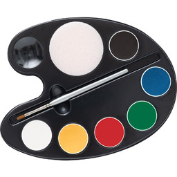 Kryolan, Pintura Water Color Palette 6 Colors, paleta