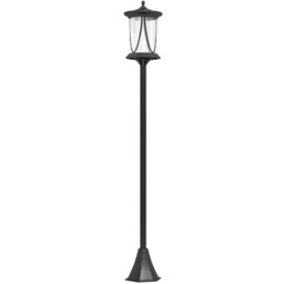 Lampa ogrodowa z baterią solarną Outsunny 17x17x127cm, czarna