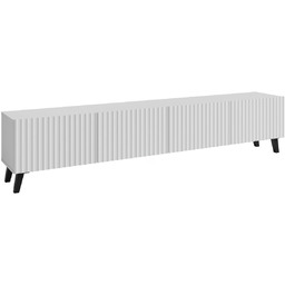 Szafka RTV Phuket biała ryfle 190 cm
