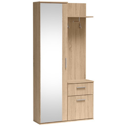 Garderoba Lux dąb sonoma z lustrem 97 cm