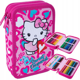 PIORNIK SZKOLNY ROZKLADANY DLA DZIEWCZYNKI ROZOWY HELLO KITTY