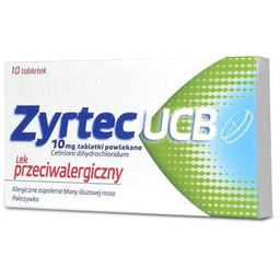 Zyrtec UCB 10 mg, 10 tabletek - lek