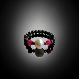 Pakamera Pierścionek :: magenta :: perła, spinel