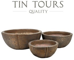 KOMPLET 3 DONICZEK CERAMICZNYCH