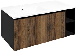 Sapho Lorea szafka z umywalką 101x46x515cm lewa dąb