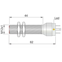 Czujnik indukcyjny 12 mm SI12-C2 NPN NC K