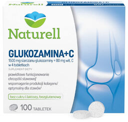 Naturell Glukozamina + C, 100 tabletek