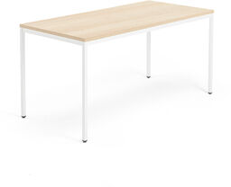 Stół konferencyjny QBUS, 1600x800 mm, 4 nogi, biały,
