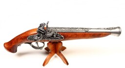 Replika niemiecki pistolet skałkowy na stojaku Denix model
