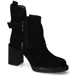 Botki Vinceza 91152BK SU Czarne zamsz