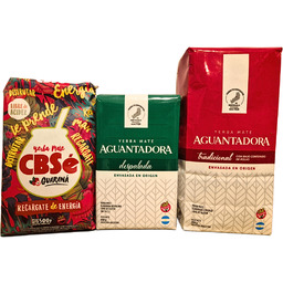 Zestaw Yerba Mate 3x500g CBSe Guarana + Aguantadora